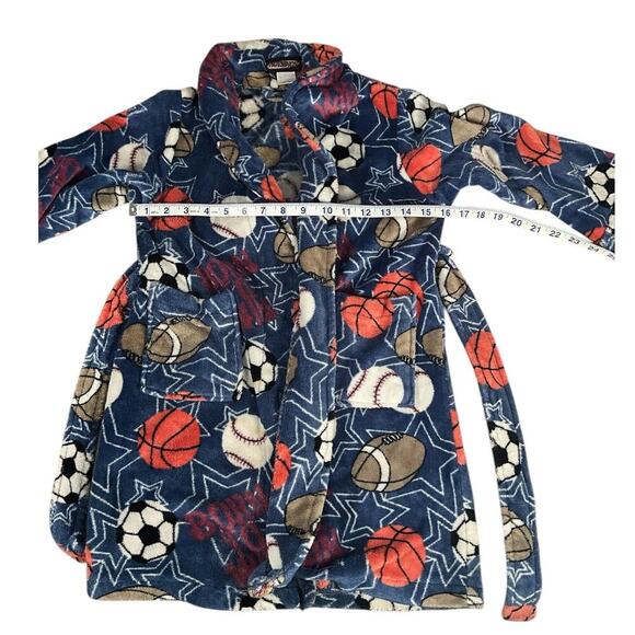 Hot Shot Sports Fleece Warm Cozy Sports Robe Size Small Tie at the Waist - Picture 3 of 5